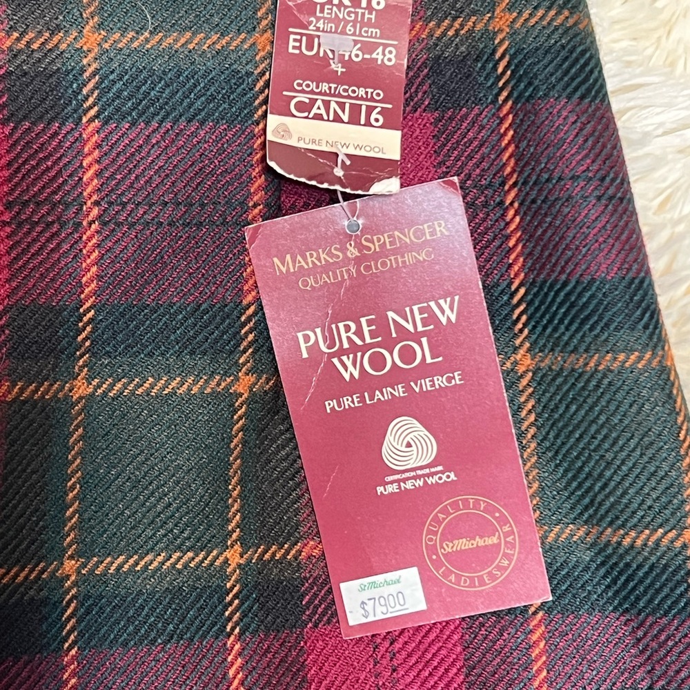 Marks & Spencer Pure New Wool Vintage Skirt - image 6